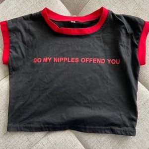 Crop top-Adult humor